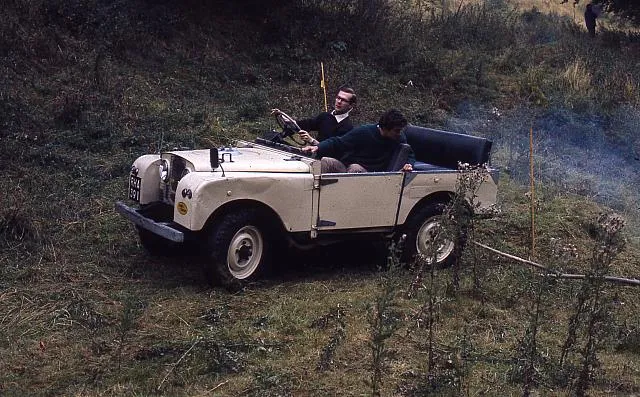 An RTV trial in progress in the 1970s, spectators watching